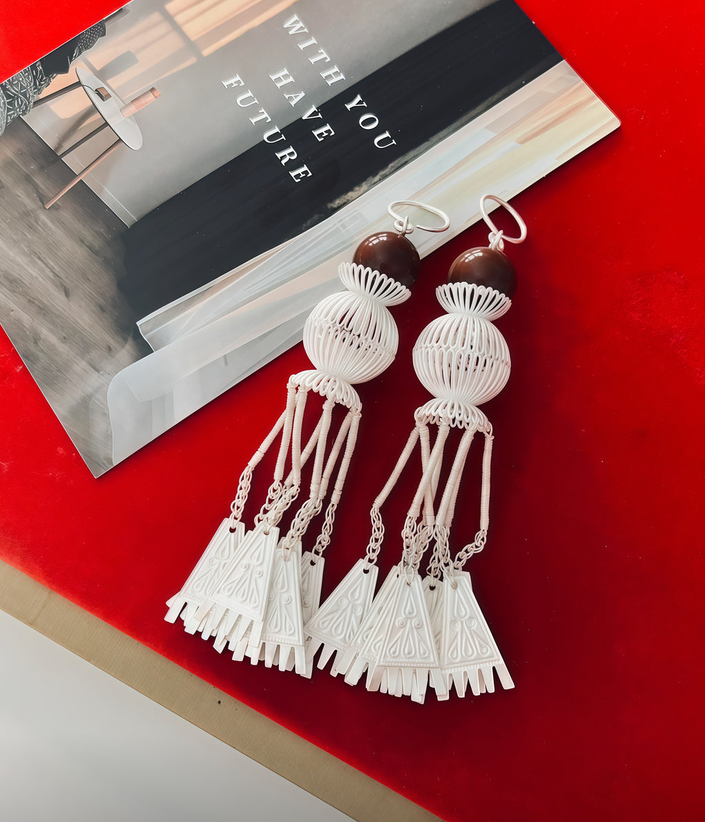 Yi ethnic - style pure silver earrings