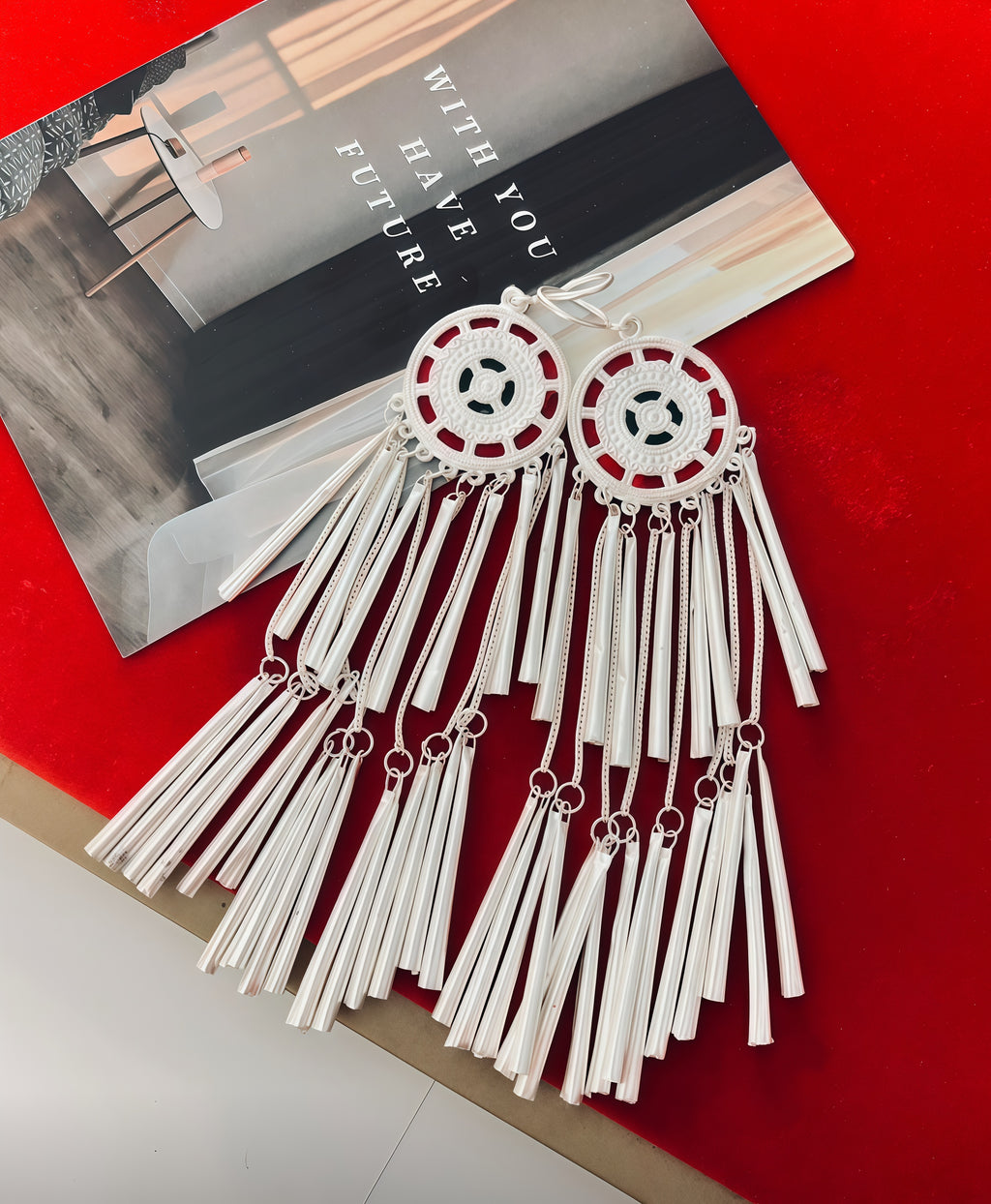 Yi ethnic - style pure silver earrings