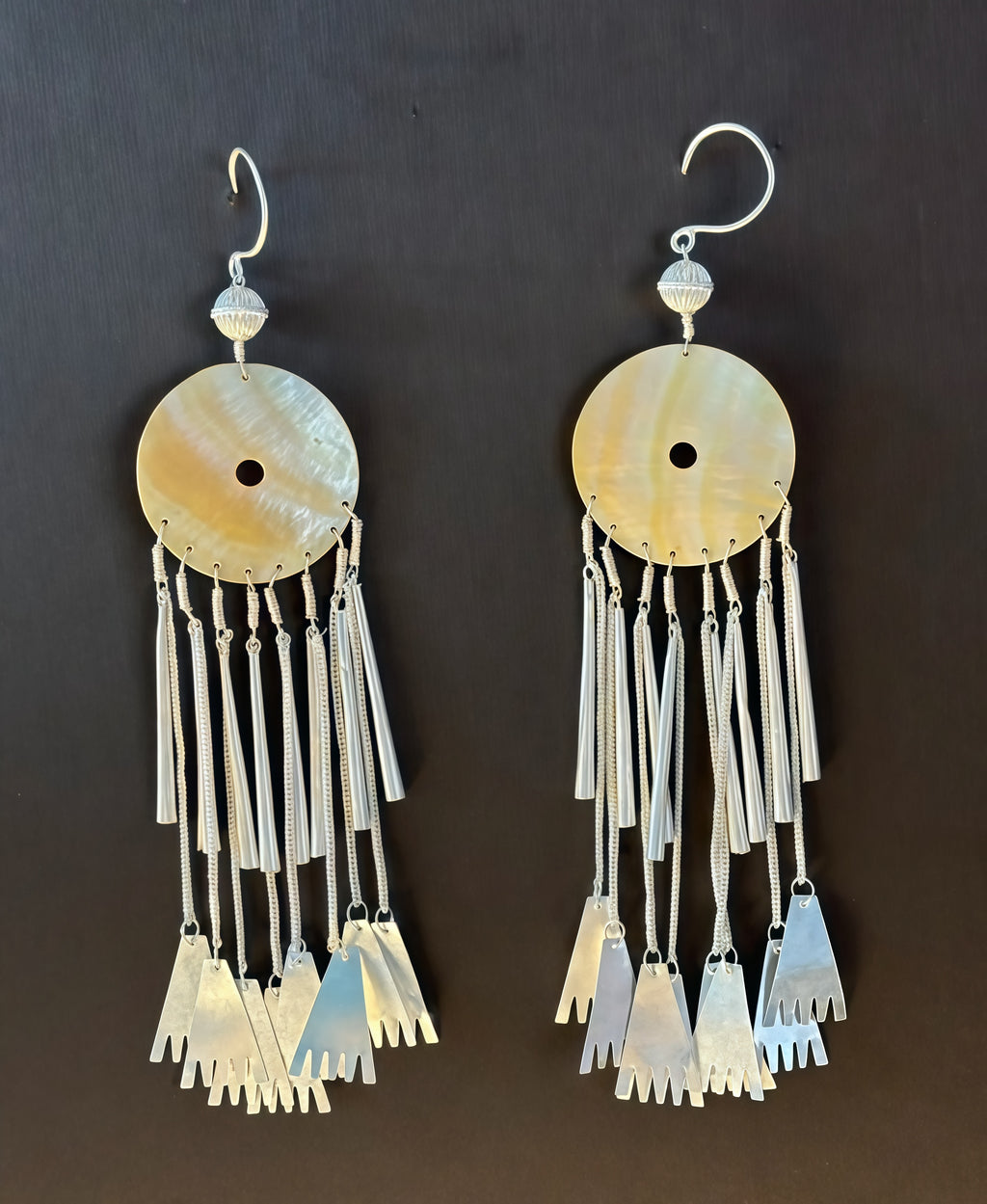 Yi ethnic - style pure silver earrings