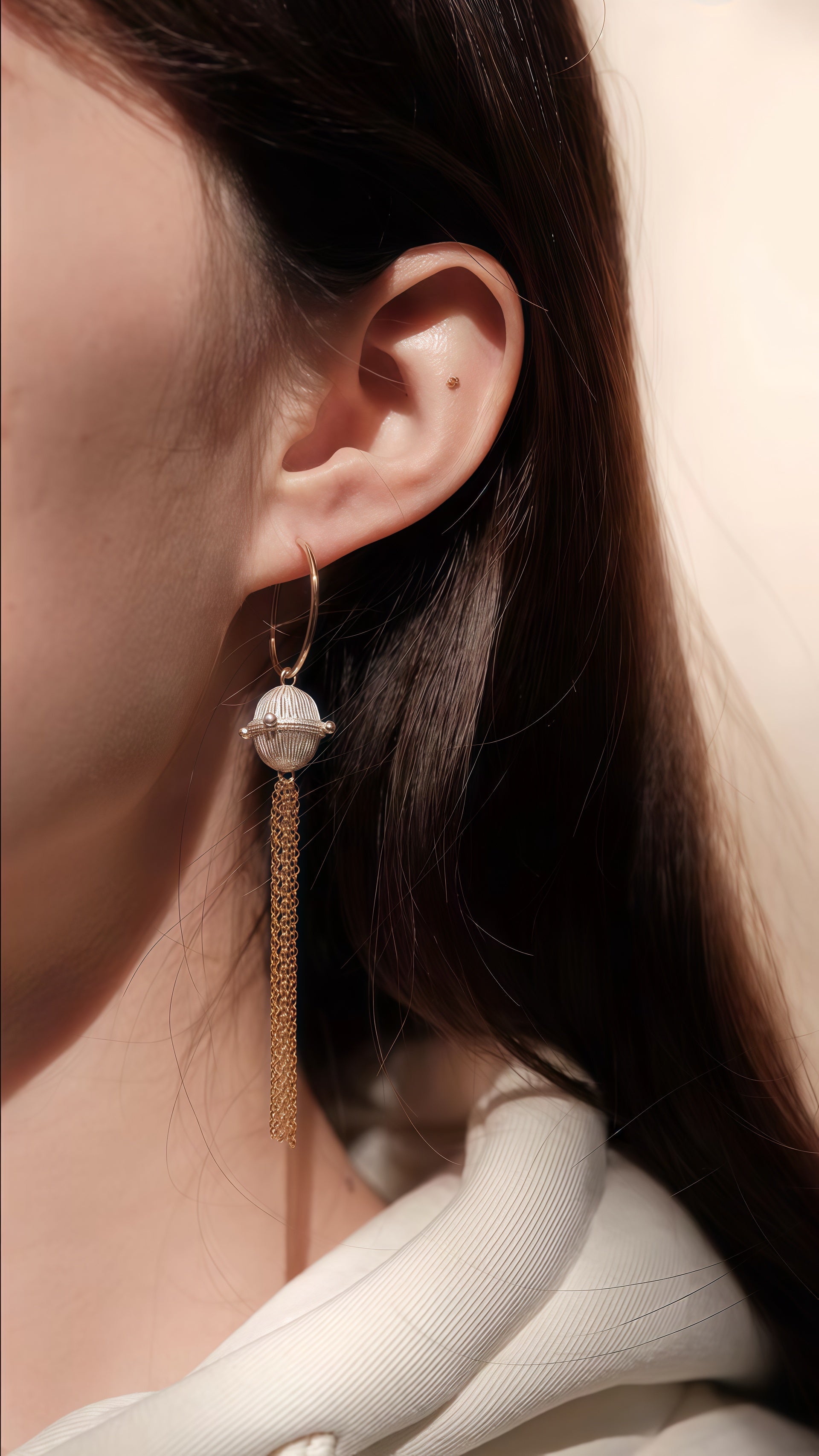 Star-Whisking Tassel Drop Earrings