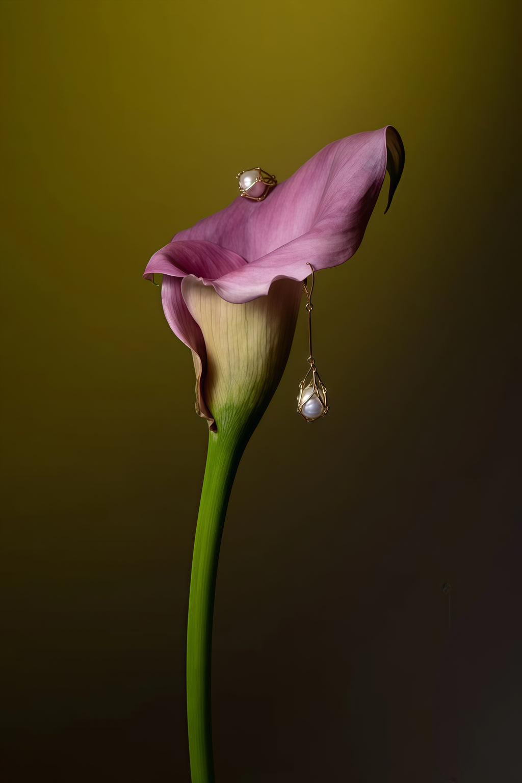 Handwoven Mesh Pearl Drop Earrings