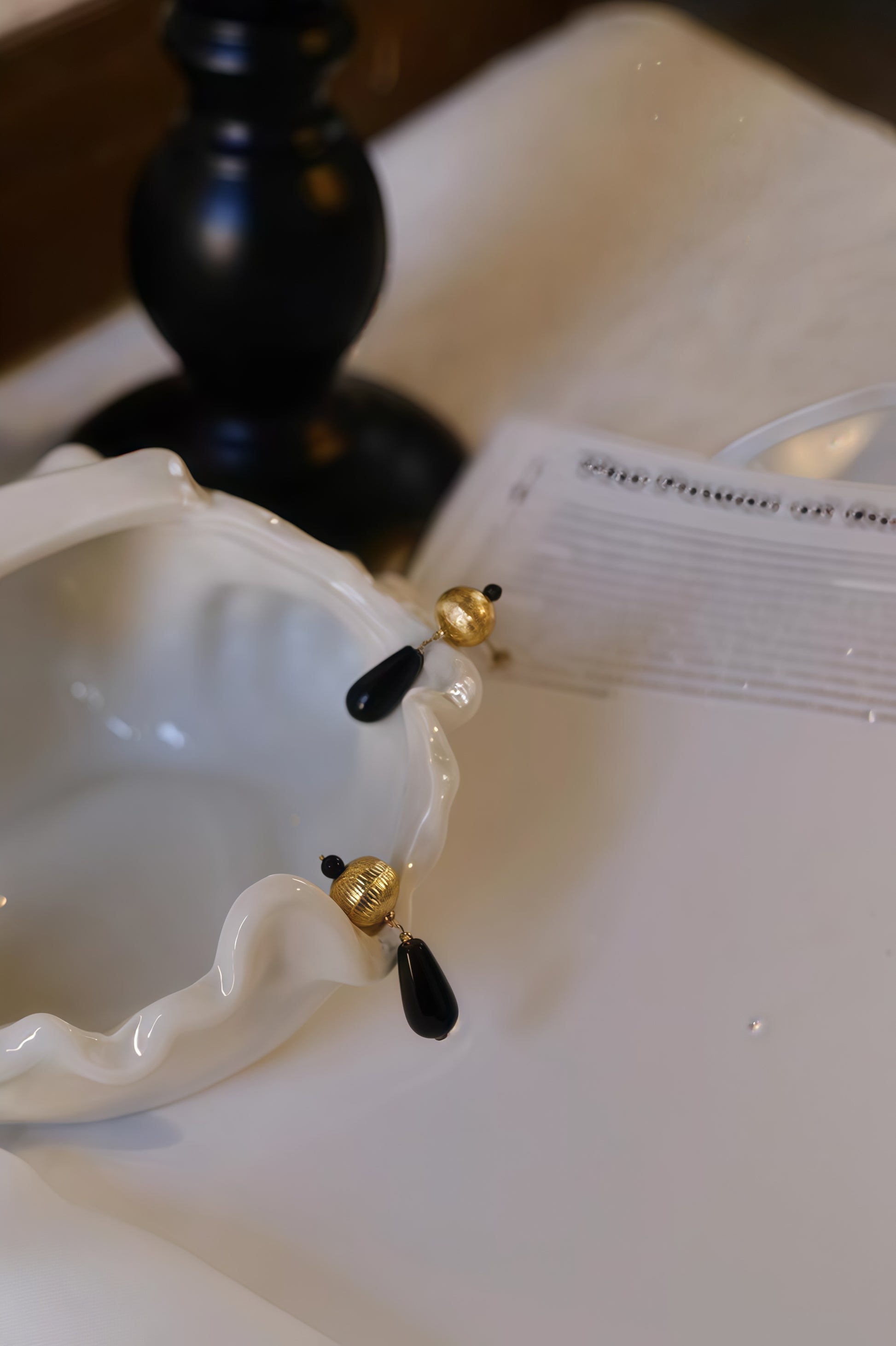 Black Agate Earrings