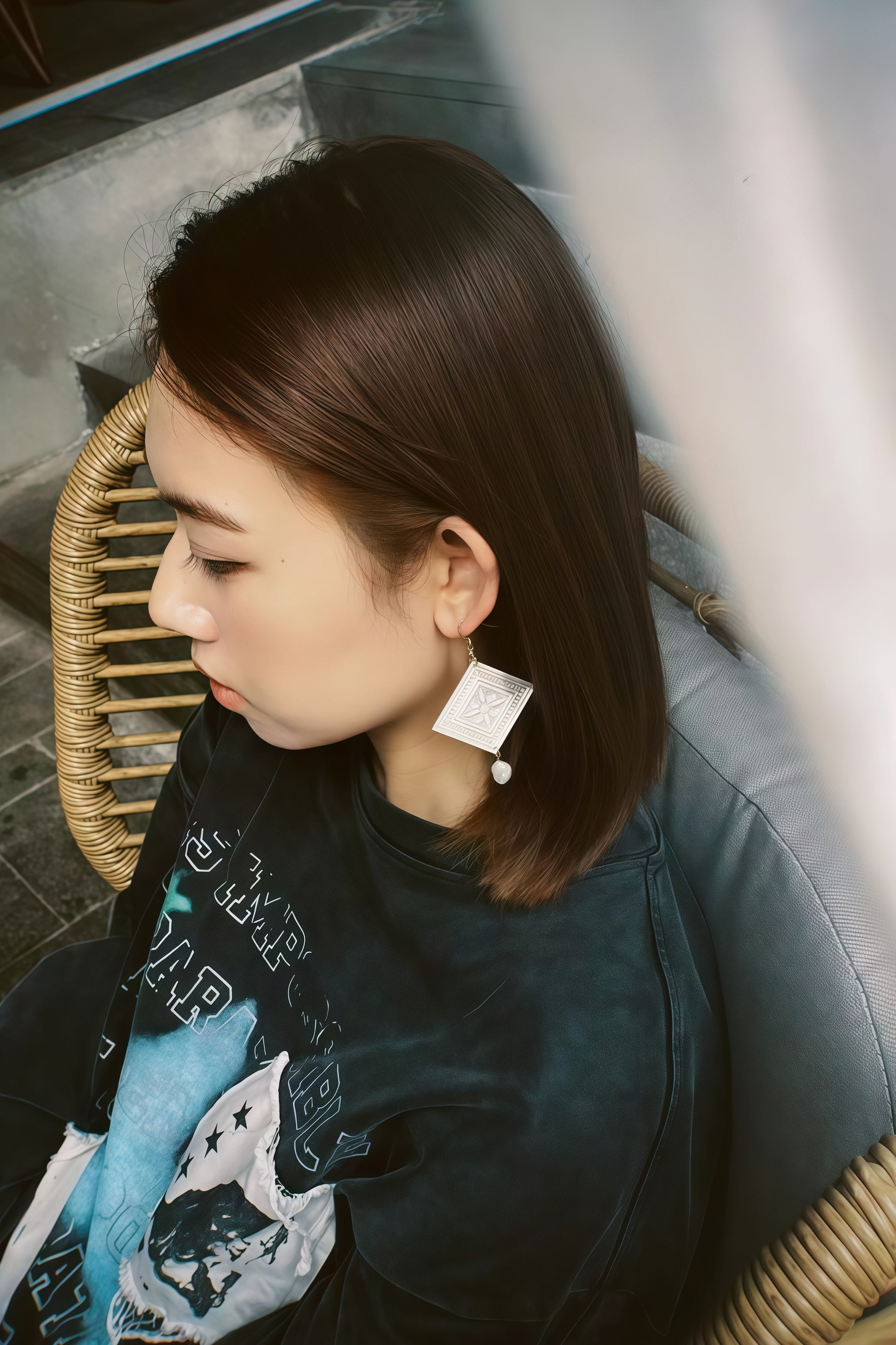 Silver - Patterned Amber Shadows